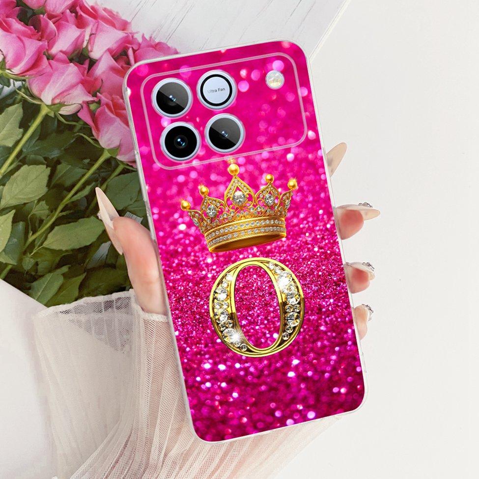 Clear For Honor Win AAP-AN00 Case For Honor Win Cover Aesthetic Luxury A-Z Letters Fashion Boys Girls Cool Crown Soft Casing