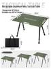 Lightweight Aluminum Folding Camping Table with Portable Storage - Blackened Style