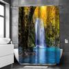 Beautiful Waterfall Bathing Curtain  Bathroom Shower Curtain Waterproof With 12 Hooks Home Deco Free Ship