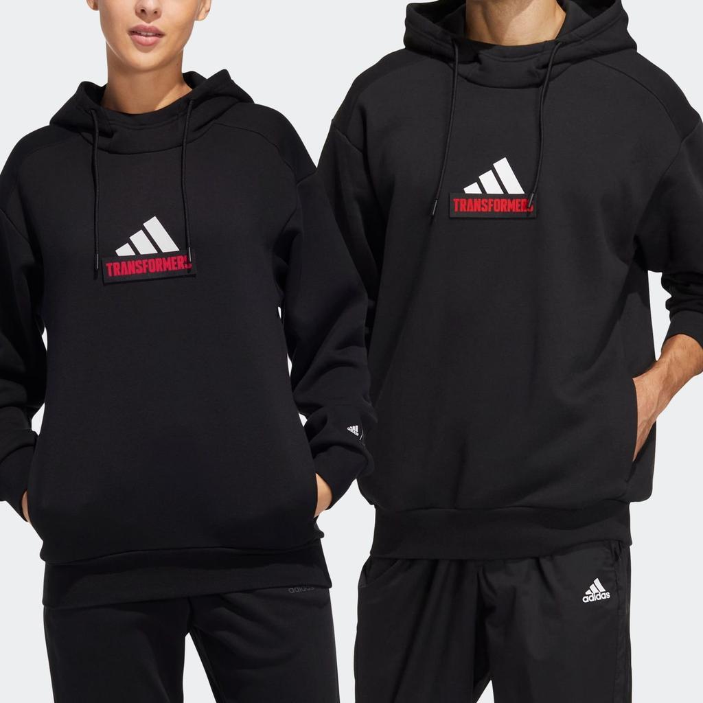 Adidas X Transformers Co-Branded Hoodie With Logo Print Men Hoodie Black HM7446