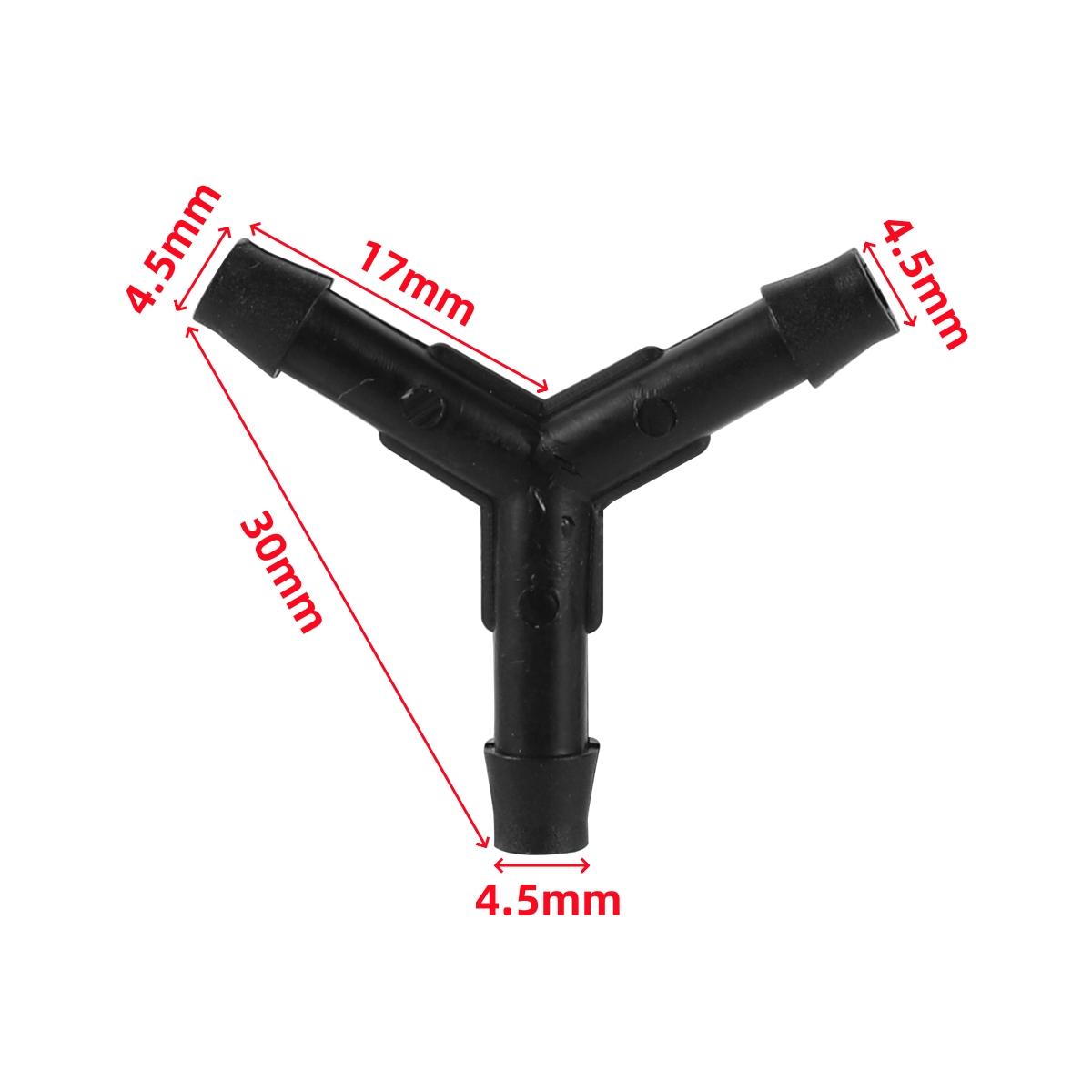 

4/7mm Hose Barbed Y-Shaped Tee Garden Water-saving Irrigation 3-Way Connector 1/4 Pipe Greenhouse Watering Water Splitter 20Pcs 1/4