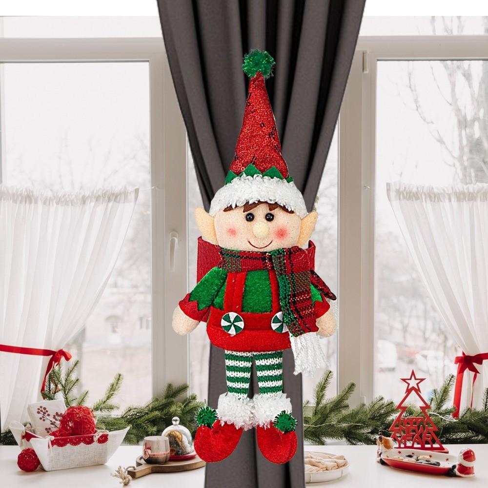 Xmas Elf Doll Curtain Holder Fastener Curtain Holdbacks New Christmas Doll Tieback Living Room