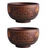 New Creative Bowl Spoon Tableware Set For Kitchen Item Utensils Wooden Auspicious Eight Treasure Pattern Dining Salad Home Dinne