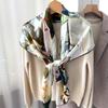 Summer New Retro Literary Temperament Mulberry Silk Scarf Shawl Women's Silk Peony Oil Painting Pattern Large Square Scarf