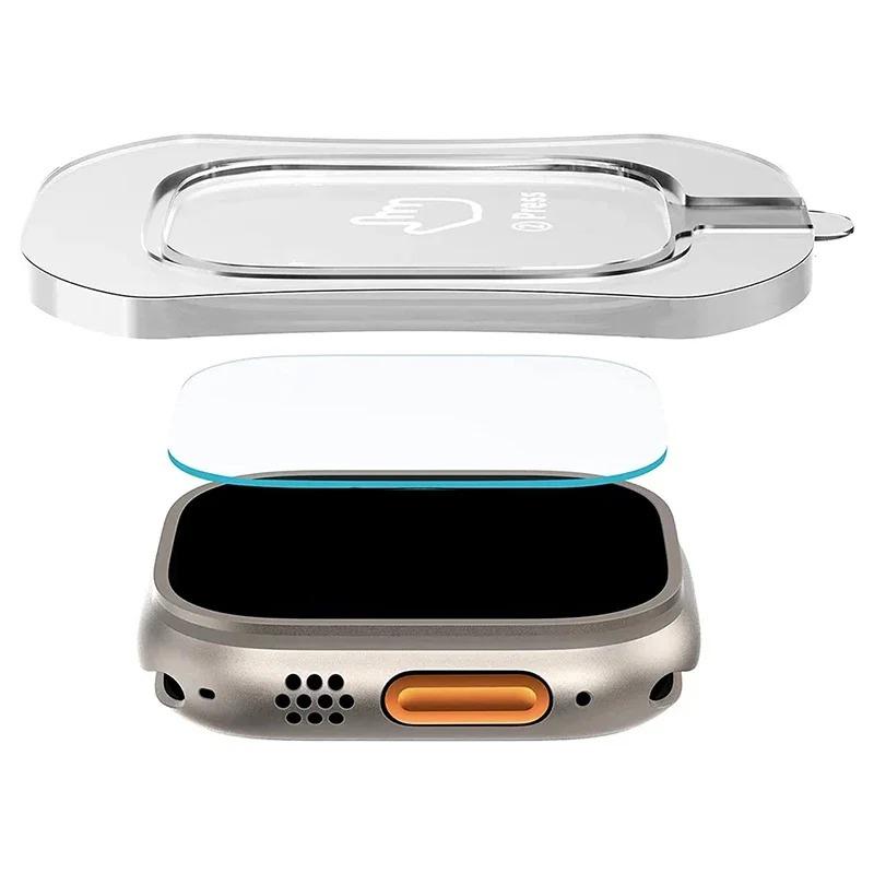 2Pcs Tempered Glass Screen Protector For Apple Watch Ultra 2 3 Ultra2 Ultra3 49mm With Alignment Tool Easy To Install