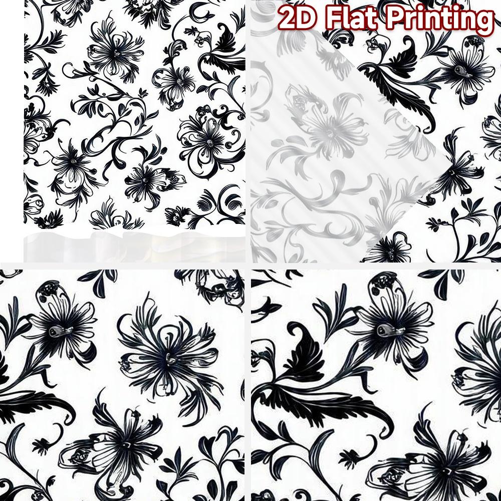 2D flat Photography Backdrop Popular Party Party Backdrop Black and White Florals 100% Polyester Party & Holiday Decor