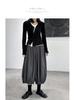 Women's 2024 Slim Fit Knit T-Shirt: Fake Two-Piece, Long-Sleeve for Spring & Autumn
