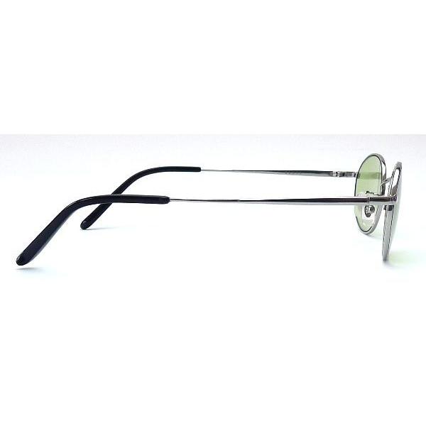 Used [Classic & intelligent oval sunglasses] BLESS ORIGINAL Classic Eight-SUN Silver / Green