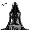 Statua Gotica Femminile Stampata in 3D Figurine della Dea Mietitore Figura Eterea con Cappuccio Scultura Figura Decorativa Oscura Collezionabile Fantasy per