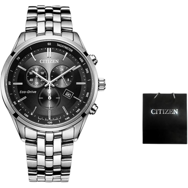 CITIZEN Коллекция Eco-Drive Часы на кварцевом механизме с питанием от света Ремешок из нержавеющей стали AT2140-55E