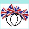 Union Jack Bow Tie Headband Hairband For Patriotic Celebrations And Platinum Jubilee Unisex