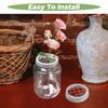4Pcs Mason Jar Flower Frog Lids Stainless Steel Flower Insert Lid Regular Mouth Grid Organizer Floral Arrangement Cover