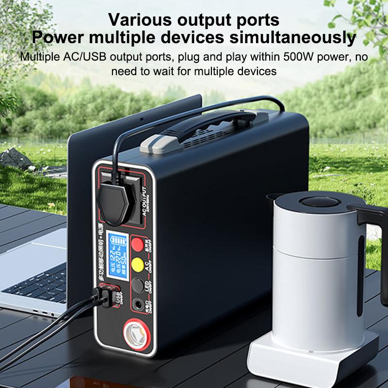 300W Portable Power Station Rechargeable Energy Storage Power Supply Outdoor Generator for Camping RV Emergency