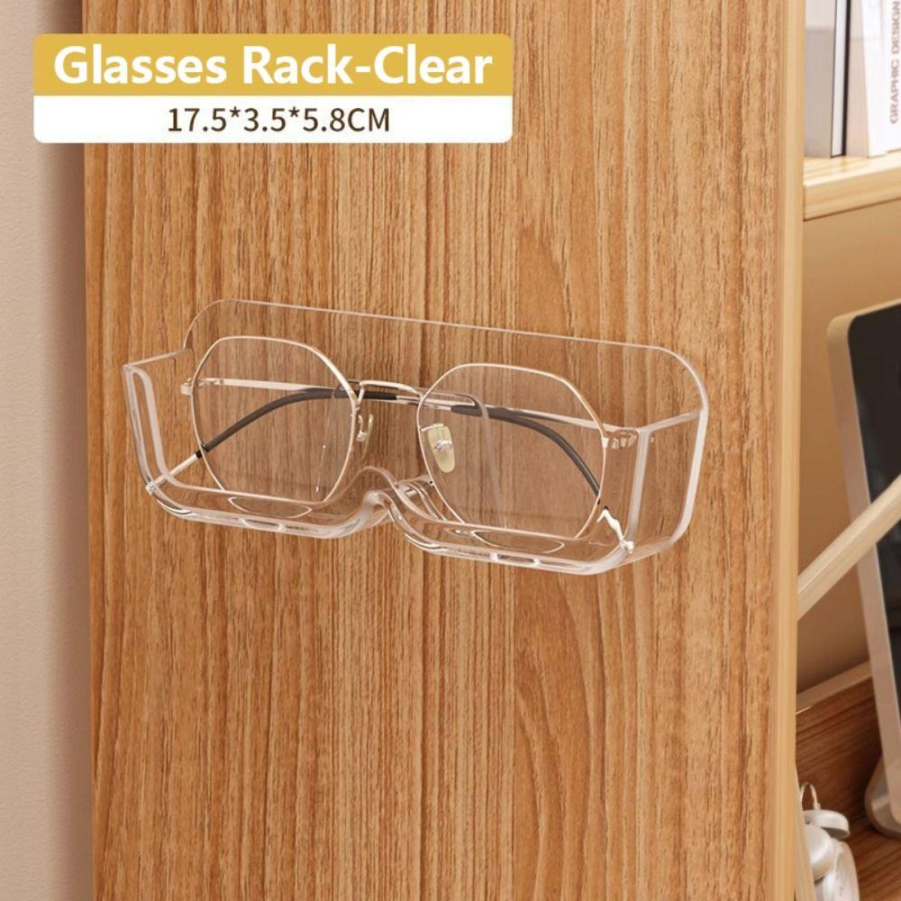 5Pcs Plastic Glasses Storage Rack Wall Mounted Eyeglasses Stand  Living Room