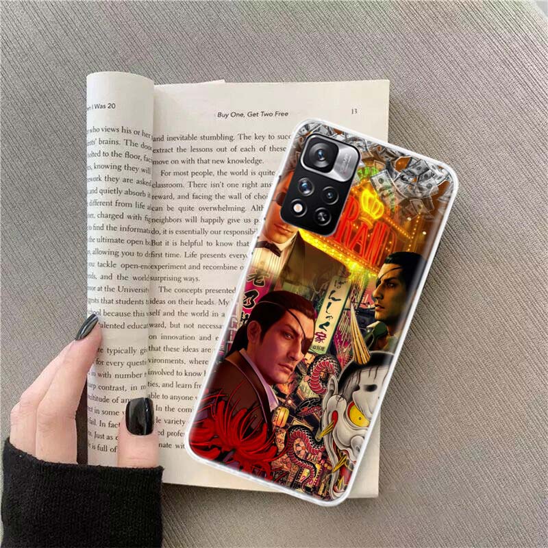 Yakuza 0 Game Phone Case For Redmi Note 13 12 Pro Plus 14 15 Pro 5G 11 11T 11E 11S 10 Pro 10S 9 9S Cover Cell Clear TPU Capa Cas