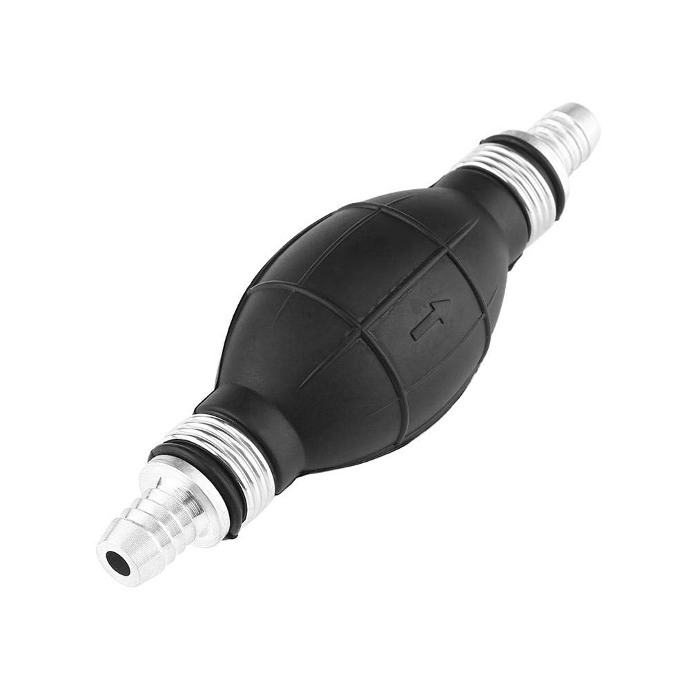 Akozon One Way Valve Fuel Pump Line Hose Rubber Aluminum Manual Hand Primer Valve