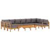 VidaXL Garden Lounge Set with Cushions 8 Pcs Solid Acacia Wood, Outdoor Sofa Set, Modular Sofa 3214866