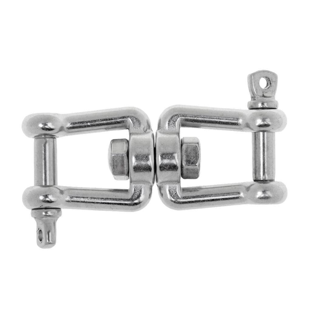 Marine Grade Steel Anchor Swivel Shackle with Double Swivel Jaw Designs Corrosions Resistant Chain Connector for Boats