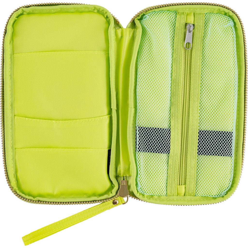 Hobonichi Small Drawer Lime Pouch/Aqua