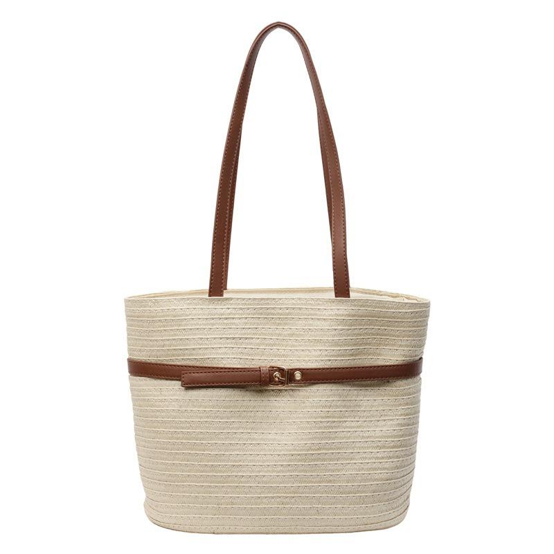 Tote bag women's large-capacity new summer woven straw bag leisure seaside vacation wind beach bag