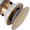 Brass Popup Drain Stopper Bathroom Basin Sink Draining Without Overflow Accessory