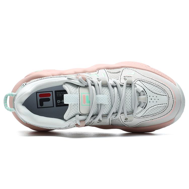 New FILA Barricade Low Sneakers 'Grey Pink White' Women's F12W211121FBA