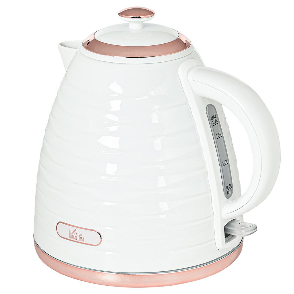 Electric kettle, 1.7L, 2.2kW, quick-boil function with removable washable anti-scale filter