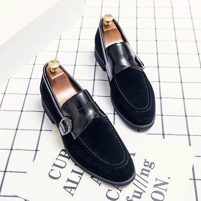 Zapatos de Gamuza para Hombre Más Vendidos Europa América Tendencia Azul Zapatos de Vestir para Banquetes Suela Blanda Zapatos de Oficina de Negocios para Hombre Antideslizantes
