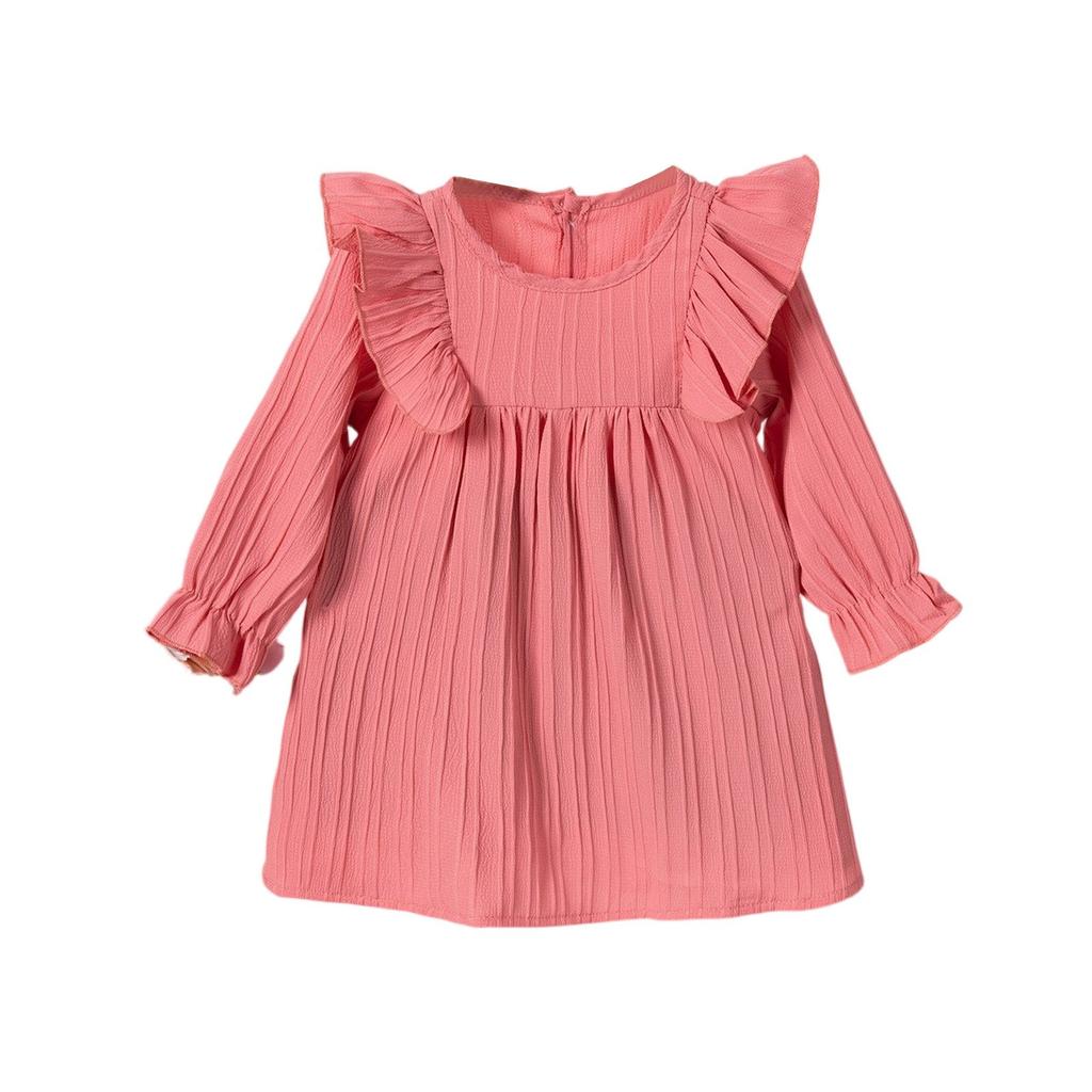 Sommerkleid für Mädchen - Ärmelloses Freizeit-Sonnenkleid in Unifarbe