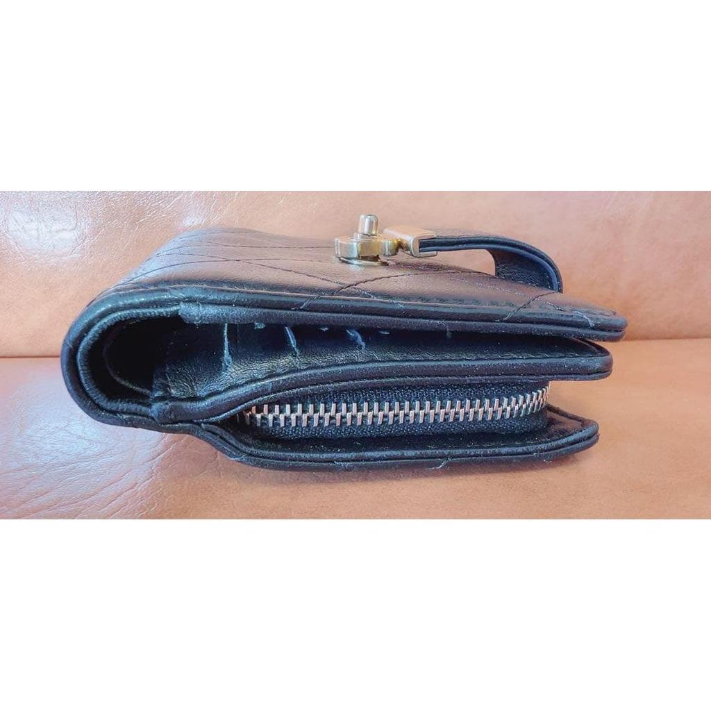 Used Chanel Shiny Lambskin Small Wallet