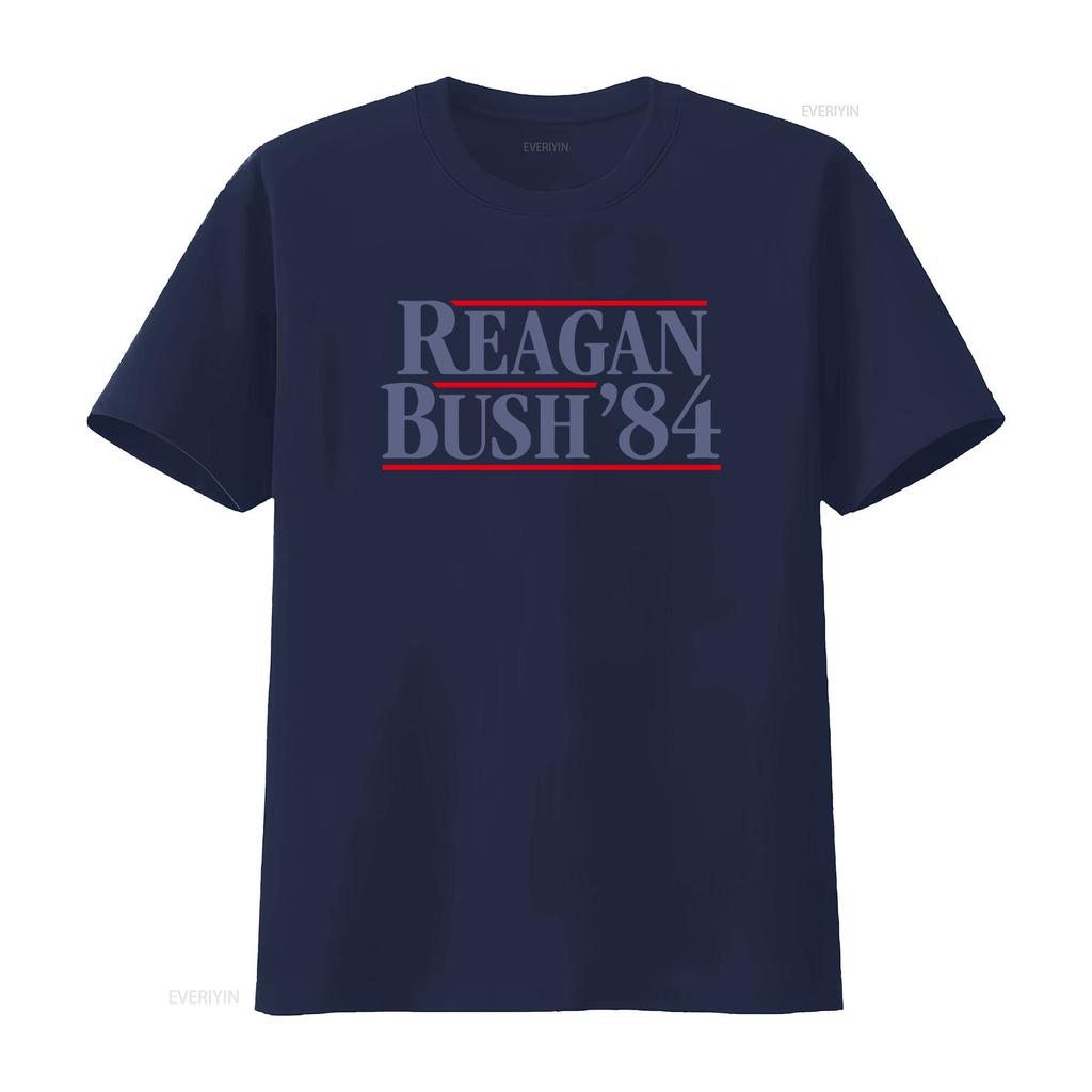 Reagan Bush 84 President Campaign 1984 Retro Vintage Premium Blend T Shirt Vintage Washed Designer Clothes Stylish Breathable