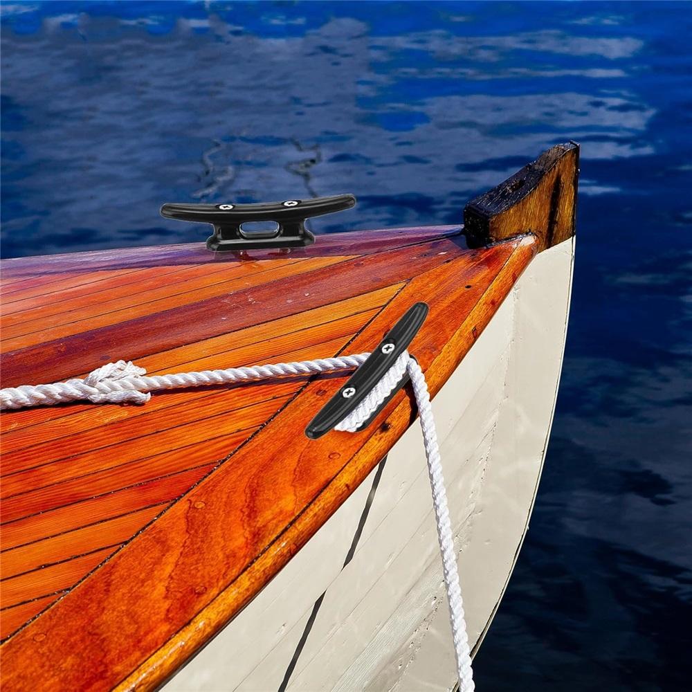 Boulon d'ancre de bateau en nylon – Boulon d'ancre de quai avec vis en acier inoxydable, Pour kayak, canoë, petit bateau, Décoration d'intérieur DIY (Plusieurs tailles, Noir)