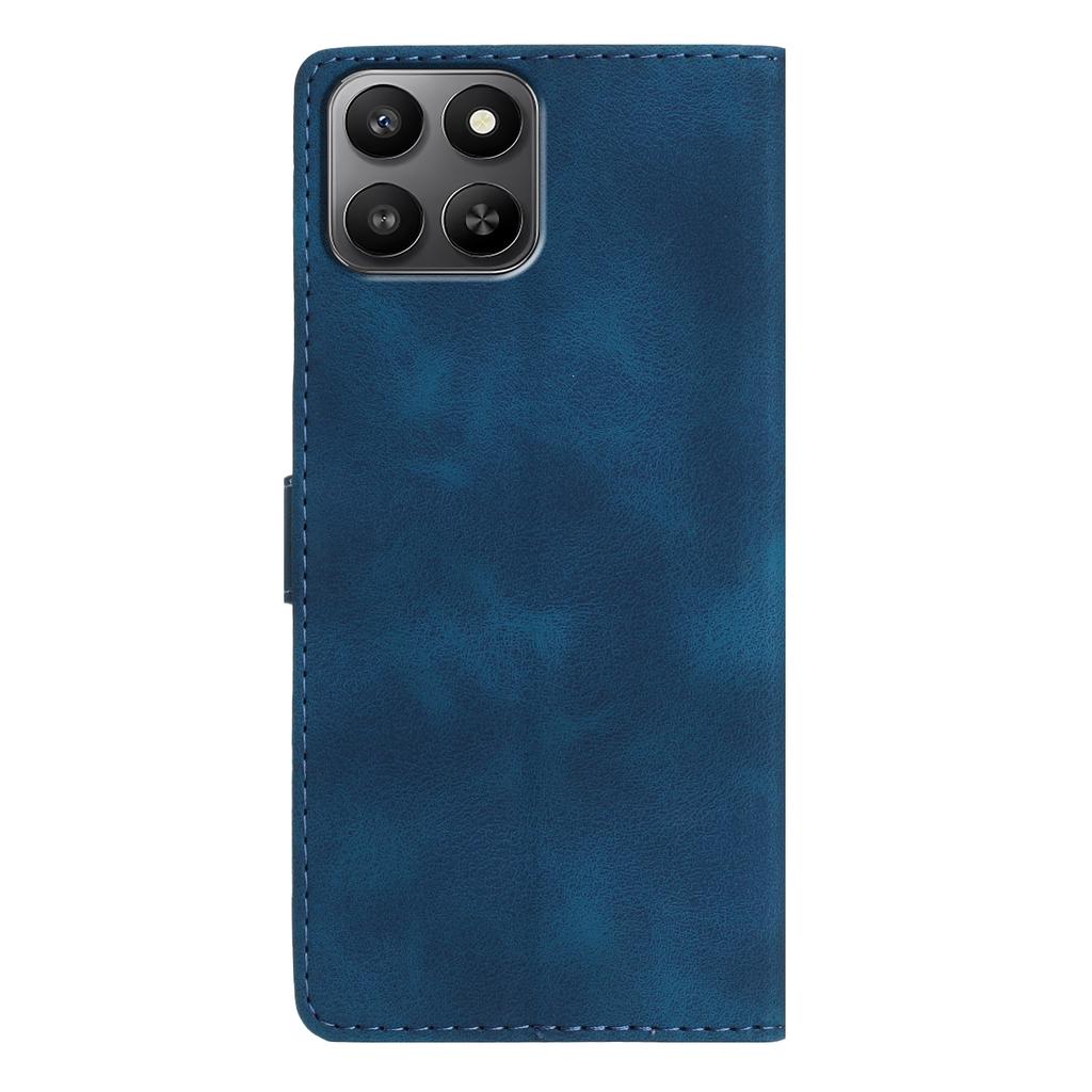 Leather Case For Honor 400 Smart 5G/4G/X7d 4G Imprinted Flower Phone Cover with Wrist Strap