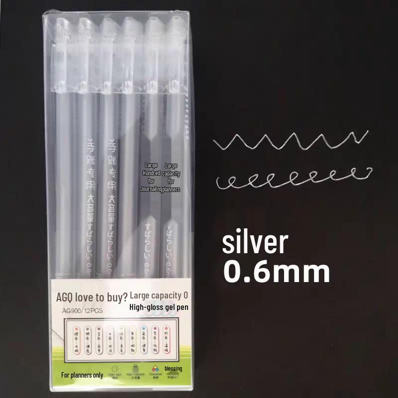 

Водонепроникні Білі Хайлайтери для Чорного Паперу - Великий Об єм для Малювання, Ведення Щоденника та Рукописного Мистецтва в Золотому, Срібному та Пастельному Кольорах. срібний