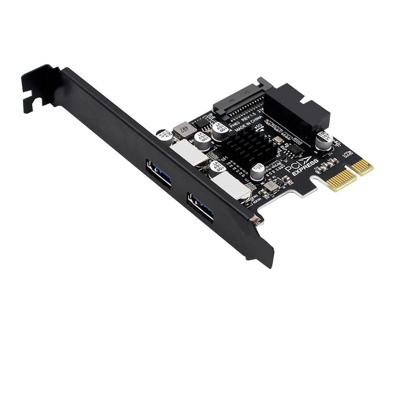 Desktop PC PCIE to USB3.0 a Port Type-C Front Type-E 19P/20P Full Interface Expansion Card