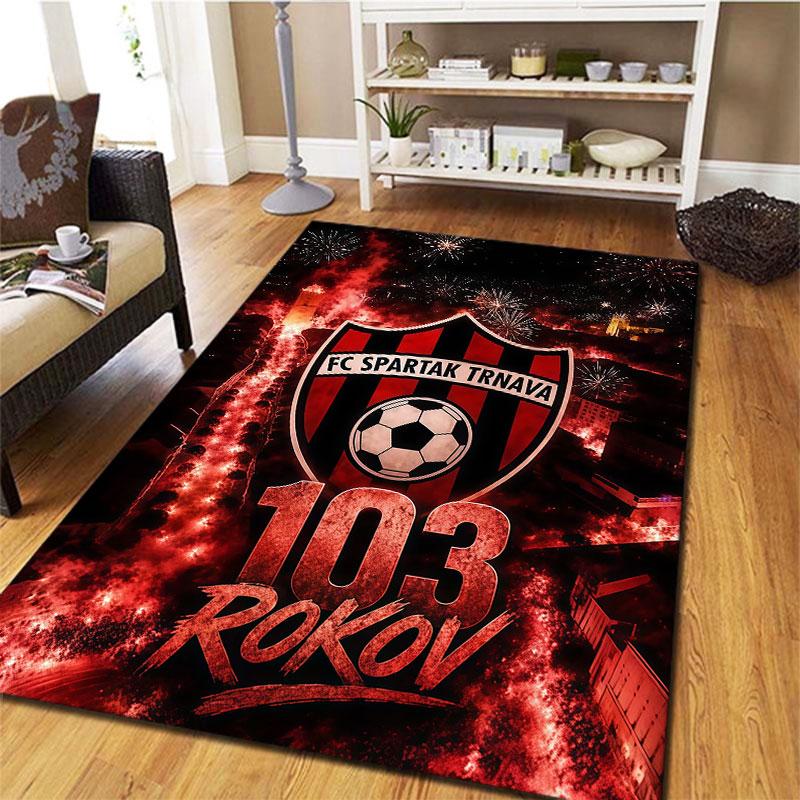 Tappeto FC Spartak Trnava per Soggiorno Camera da Letto Decorazione Divano Casa, Tappetino Antiscivolo per Giochi Bambini