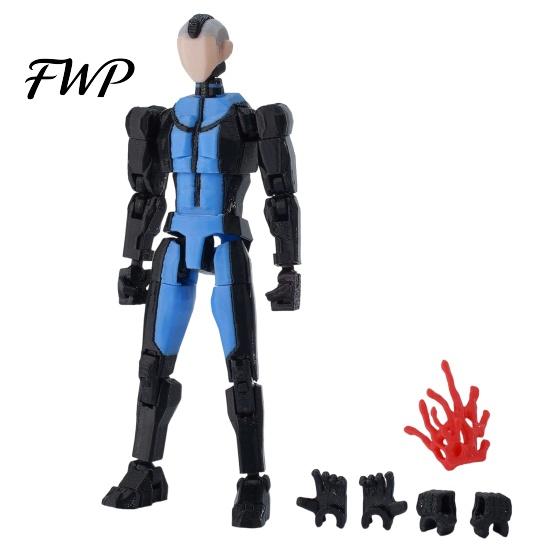 Collectible Posable Figure 3D Printed Action with Accessories Cartoon Character Model Movable Joints Decoration Gift for Animation Lovers Toy