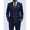 Fashion Men's Leisure Boutique Business Banquet Solid Color Wedding Double Breasted Slim Fit Suit Blazers Jacket