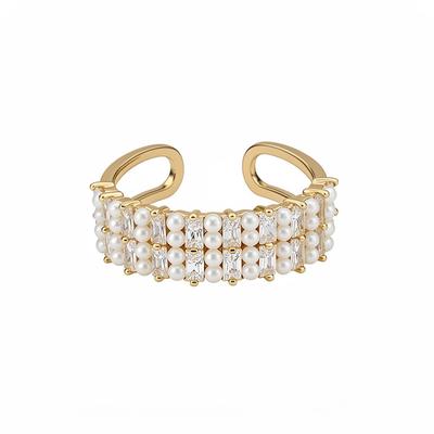 A Niche High-end Palace Style Twisted and Entwined Open Ring