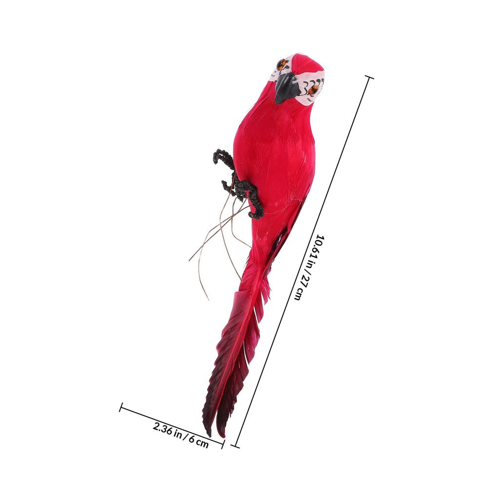 1Pcs Artificial Macaw Bird Decoration Delicate Durable Home Garden Wedding Scene Photo Prop Artificial Bird