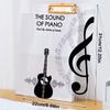 Music Theme Paper Clip Board Transparent Thickened Writing Clipboard Creative Portable Document Holder School Office Supplies