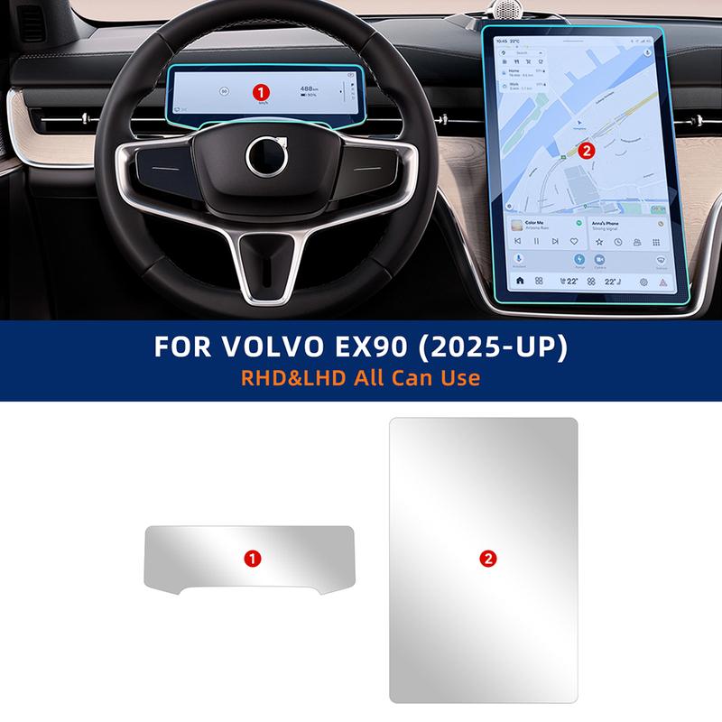 For Volvo EX90 2025 Polestar 3 Car Central Control Navigation trument Display Screen Protective Film Interior Sticker TPU PPF