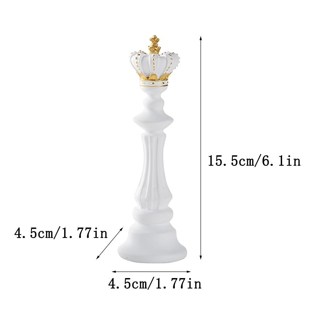 2026 Trending Chess Decor Set,King Queen Knight Chess Piece Decor Sculpture Ornament Collectible Figurine for Home House Office