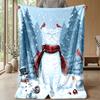 Flower Crown Cat Theme Blanket Lightweight Warm Flannel Blanket Decorative Throw Blanket for Home Decoration