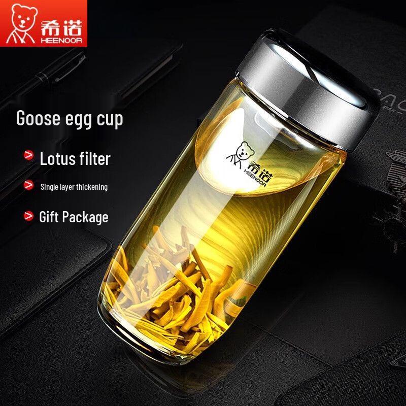 Heenoor High Borosilicate Glass Tea Infuser Bottle