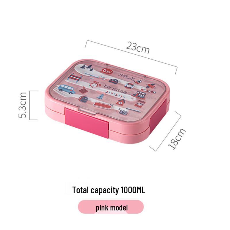 OLOEY Cartoon Divided Lunch Box