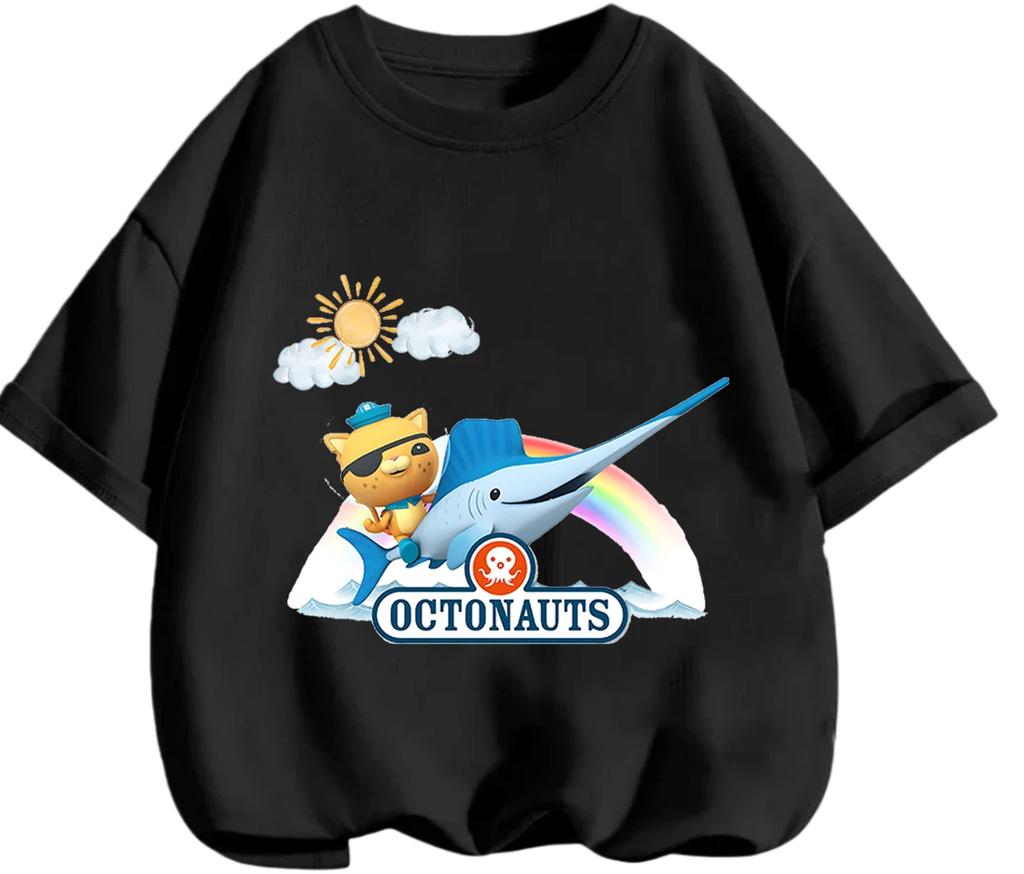 Cute Printed T Shirt Octonauts New Summer Style Breathable Leisure Tops For Boys And Girls Children Daily Wear