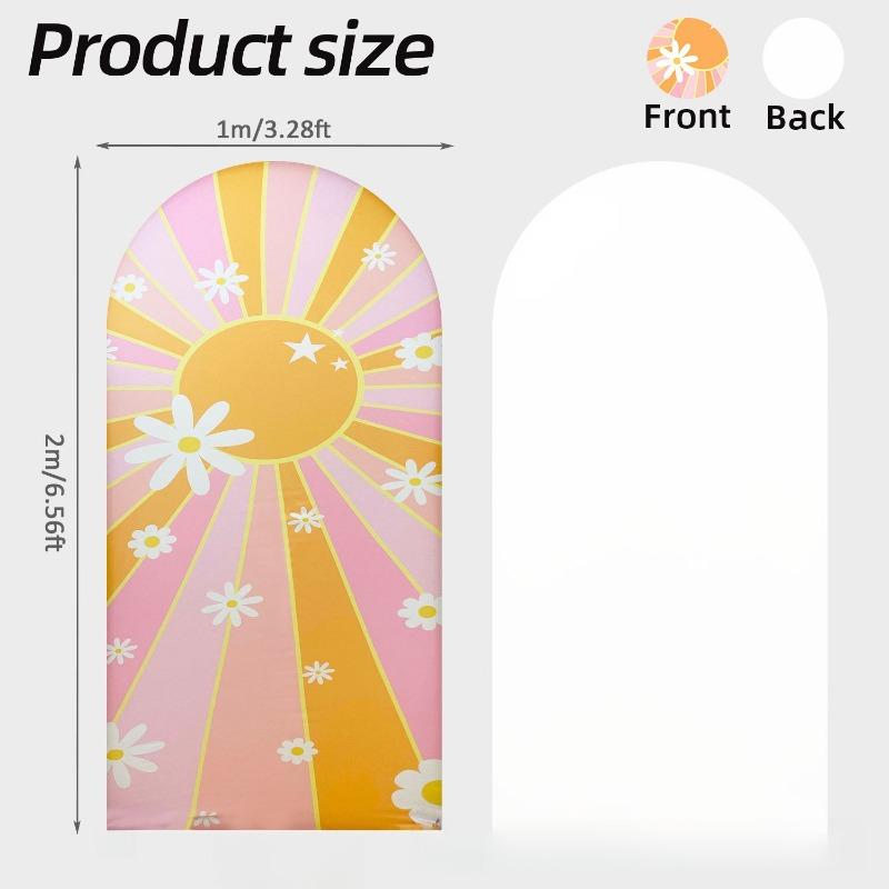 86x200cm Print Arch Cover Spandex Fitted Backdrop for Cow Theme Photo Background Birthday Party Baby Shower Wedding Decorations