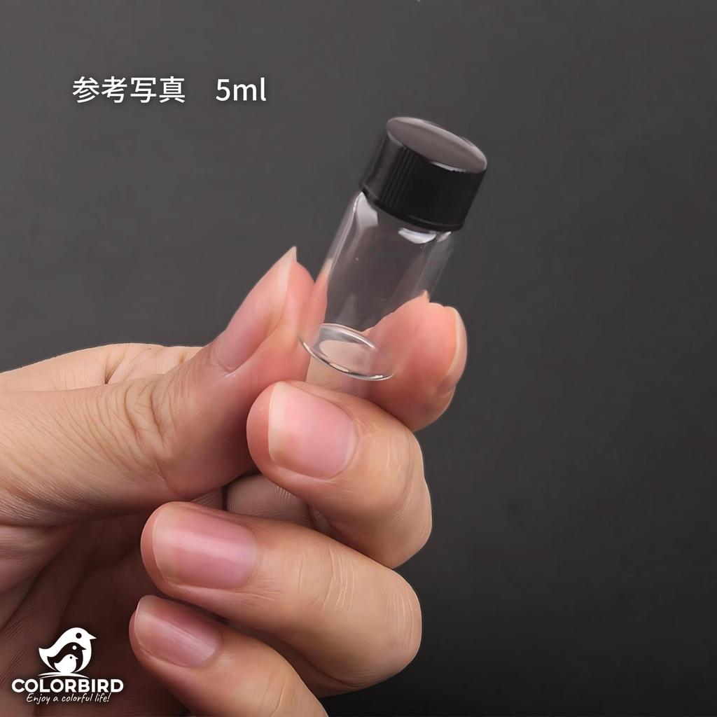 COLORBIRD Sample Bottles, Small Glass Storage Containers, Mini Bottles (20ml, 20 Bottles)