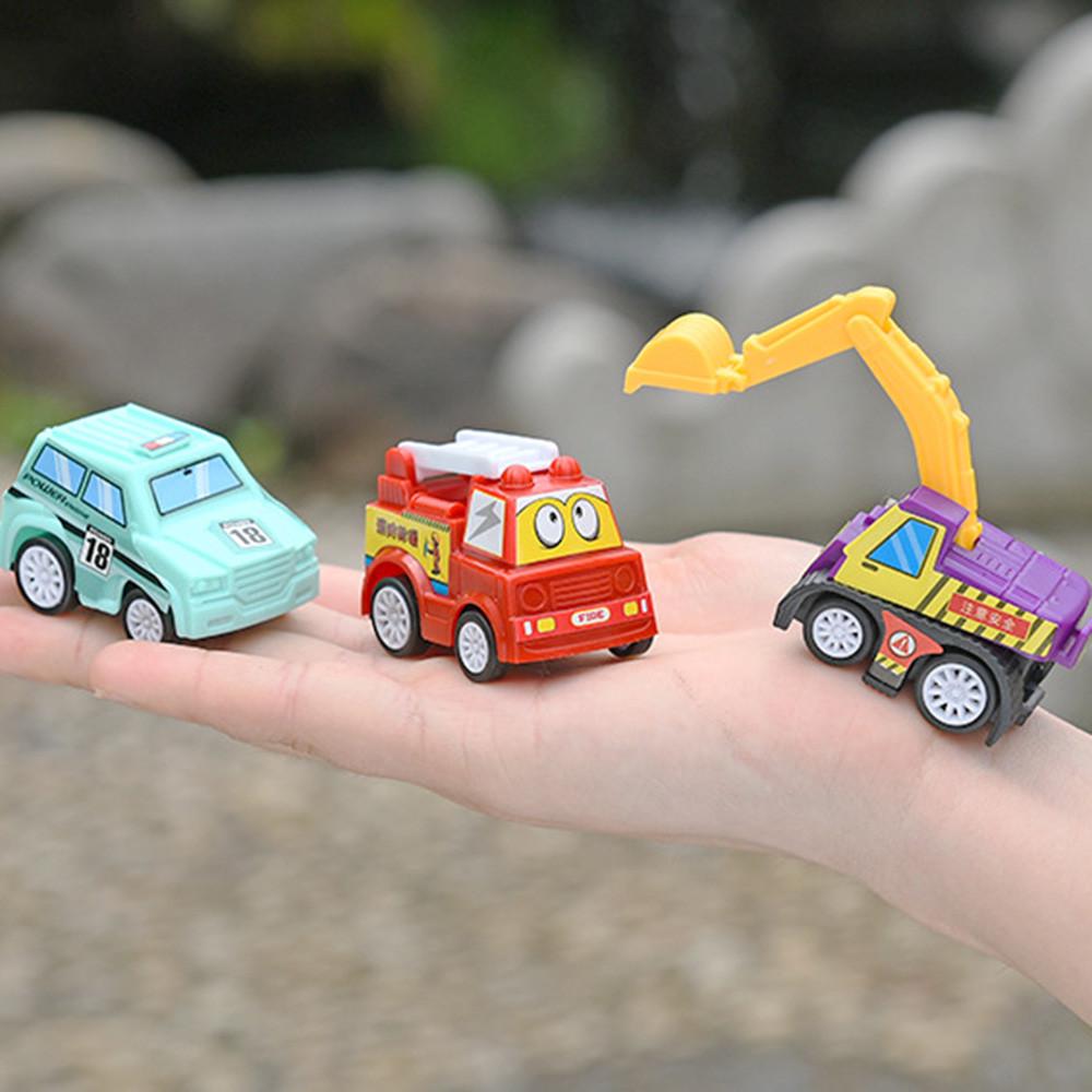 Children Simulate Educational Trailer Toy  Truck Kids Race Car Set 6PCS